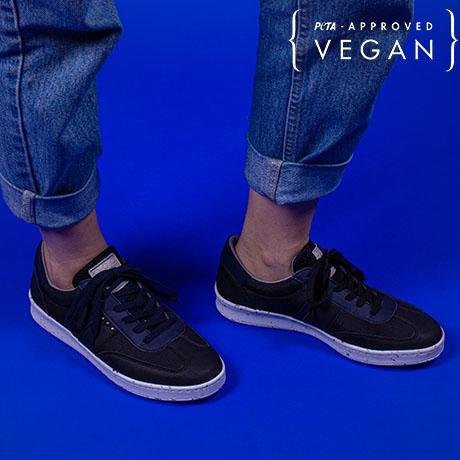 ME.LAND VIVACE vegan and recycled sneaker in black and navy blue ladies