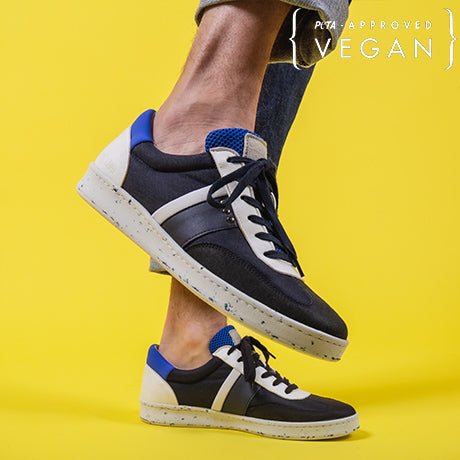 ME.LAND VIVACE vegan and recycled sneaker in navy, white and blue men
